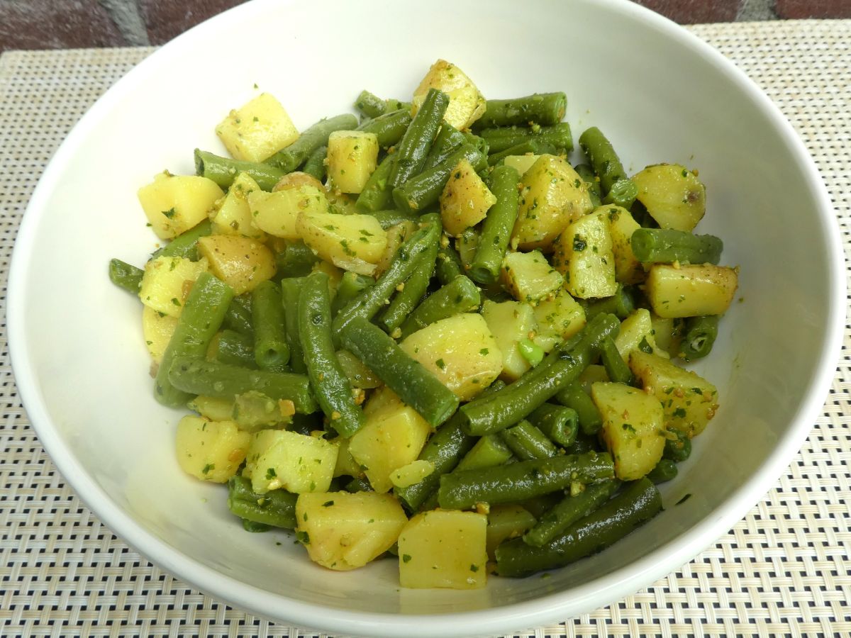 Insalata di fagiolini (salade van boontjes en aardappelen)