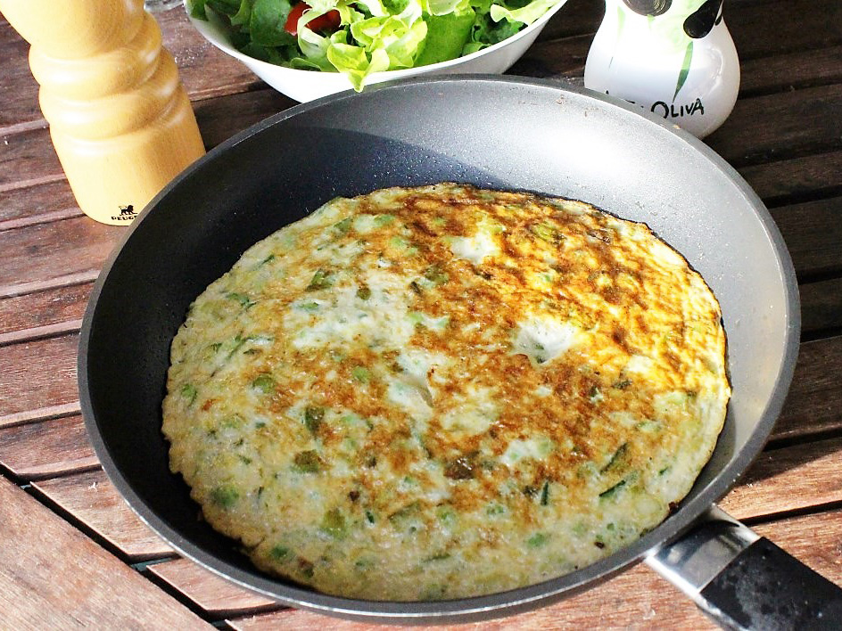 Frittata con zucchine (Roerei met courgettes)